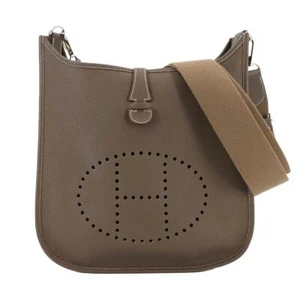 HERMES Everlyne 3 PM Shoulder Bag Taurillon Clemence Etoupe Purse 90278694 - Picture 1 of 11
