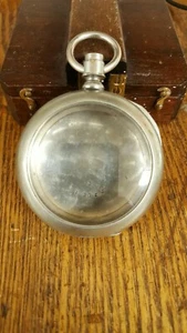 VINTAGE NICKEL SILVERODE POCKET WATCH CASE- 18 SIZE CASE-SERIAL#813065!!!! - Picture 1 of 3