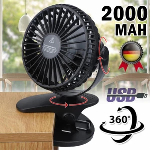 Mini Akku 2000mAh 3-Stufen Grow Clipventilator schwenkbar Growbox Clipfan DE - Bild 1 von 20