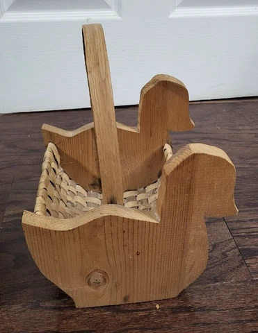 Little Duck Wood Magazine Basket Cover