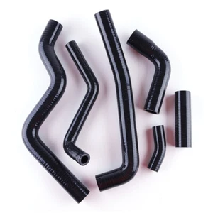 FOR YAMAHA FZ6 S2 2008 2009 2010 BLACK SILICONE RADIATOR HEATER HOSE KIT - Picture 1 of 6