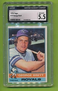 1976 Topps - George Brett (#19)  Kansas City Royals  CGC 5.5 - Picture 1 of 2