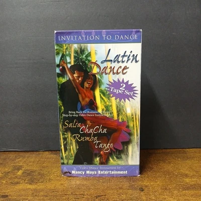 Latin Dance Vhs 2-Tape Box Set, Salsa ~ ChaCha ~ Rumba ~ Tango - Image 1 of 4