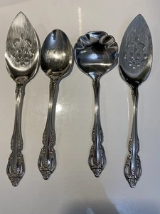 4 Piece ONEIDA Brahms Community Stainless Flatware Serving Pieces Hostess Set - Picture 1 of 3