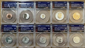 2018-S US Mint 50th Anniversary Silver Reverse Proof 10 Coin Set PR70 DCAM ANACS - Picture 1 of 20