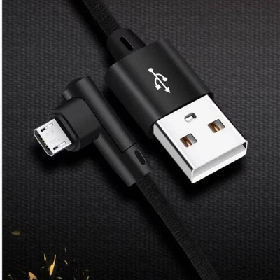 Cavo Micro USB 90° grado angolato a destra connettore angolare a USB 2.0 20 cm - Immagine 1 di 4