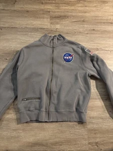 Felpa con zip intera Red Canoe NASA Rocket Scientist - Grigio Large - Foto 1 di 11