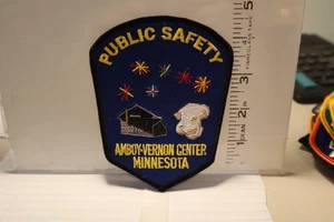 police patch  AMBOY VERNON CENTER PUBLIC SAFETY MINNESOTA - Picture 1 of 1