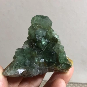 NATURAL Green Cubic FLUORITE Crystal Cluster Mineral Specimen 55g c23 - Bild 1 von 9