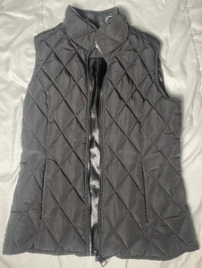 Calvin Klein Quilted Full Zip Black Puffer Vest Women’s Sz Medium - Picture 1 of 8