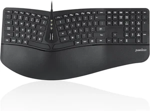 PERIBOARD-330B, Wired Ergonomic Keyboard with Adjustable Wrist Rest, Illuminated - Picture 1 of 12
