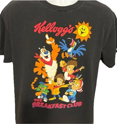 Camisa Kellogg’s The Breakfast Club Hombre Grande Negra Manga Corta Cereal Personaje Foto 1 de 4