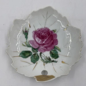 NASCO Cabbage Rose Decorative Gold Gilt Plate Saucer Candy Dish Made in Japan - Picture 1 of 4