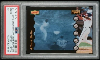 Denny's 1996 repetición instantánea hologramas #4 Albert Belle Cleveland Indians PSA 9 Foto 1 de 4