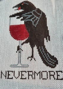 CC Needlepoint~The Raven~Nevermore~Edgar Allen Poe~Halloween~Needlepoint Canvas  - Picture 1 of 3