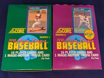 1991 Score Major League Baseball Box Lot Series 1 &2 Case Fresh - Image 1 of 4