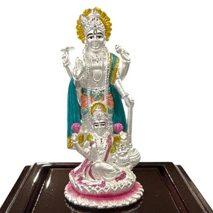999 Pure Silver Lord Vishnu – 4.0-Inch-Tall Statue  (Figurine #04) - Picture 1 of 7