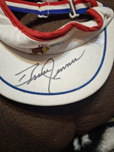 Bruce Jenner Signed 1984 Los Angeles Olympics Visor Gold Medal JSA COA - Picture 1 of 6