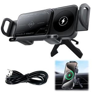 2 in 1 Supporto Telefono Auto Rotante, Caricabatterie da Auto Ricarica Rapida Supporto Telefono, Ro... - Foto 1 di 8