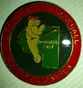 Vintage Little League World Series Baseball Trading Pin Bradenton Fl Manatee E. - Picture 1 of 1