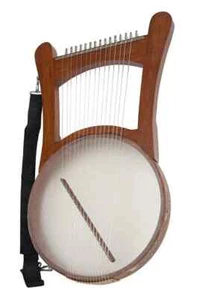 NEVEL LAP HARP w/ CASE BIBLICAL TRADITIONAL ~ KING DAVIDS GREEK KINNOR LYRE - Picture 1 of 7