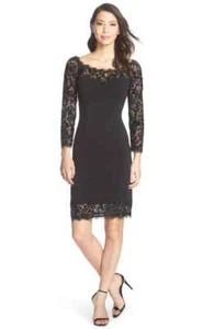 JS Collections Sequin Mixed Media Sheath Dress (size 16) - Picture 1 of 3