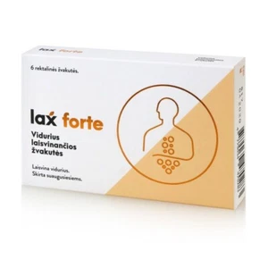 LAXFORTE Supositorios laxantes rectales para adultos estreñimiento 6 piezas - Imagen 1 de 2