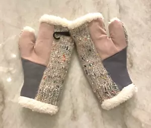 Avenue Zoe Womens Fingerless Mittens; Patchwork; Sparkly; Fleece-Lined; NWT - Picture 1 of 3