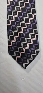Kilburne And Finch Mens Silk Tie Necktie Geometric - Picture 1 of 5