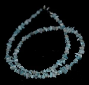 COLLAR LARIMAR PEPITA DE ASTILLAS SIN CORTAR SUAVE 4-6 MM CUENTAS DE PIEDRAS PRECIOSAS SUELTAS 24" PULGADAS 1 - Imagen 1 de 16
