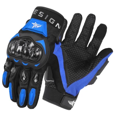 Guantes de Fibra de Carbono Pantalla Táctil Moto Ciclismo Guantes de Dedo Completo Foto 1 de 4