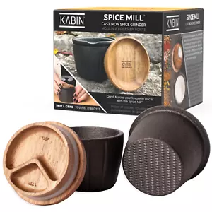 KABIN Spice Mill - Spice Grinder Manual Pepper Mill - Durable Cast Iron - Picture 1 of 8