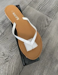 Women’s White Flip Flops Size 4 - Picture 1 of 2