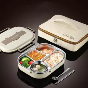 Contenitore Alimenti Coibentato Portatile Rettangolare Acciaio Inox Multicolore Solido - Foto 1 di 29