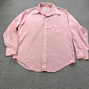Vintage JC Penneys Herren Hemd mit Knopfleiste Towncraft Polyester rosa Medium - Bild 1 von 8