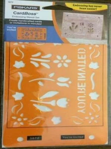 FISKARS Cardboss Stencil - You're Invited - Embossing Stencil code 5672 - Picture 1 of 1