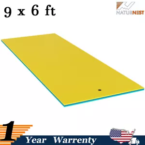 9x6 FT Floating Water Mat 3 Layer Vinyl Foam Lily Pad Floating Mat Pool Lake - Picture 1 of 10