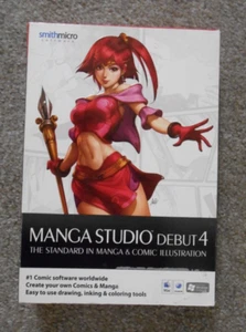 Manga Studio Debut 4 PC & Mac Anime Comic Graphic Novel Cartoon Creator 2008 - Picture 1 of 2