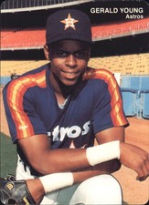 1990 Astros Mother's Baseball Card #8 Gerald Young