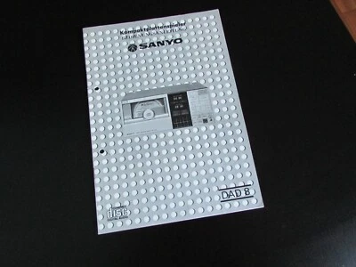SANYO DAD 8 Bedienungsanleitung, Original in D,F,E und Schwedisch - TOP! - Bild 1 von 3
