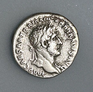 Roman Empire Hadrianus Ar Denarius VF - Picture 1 of 2