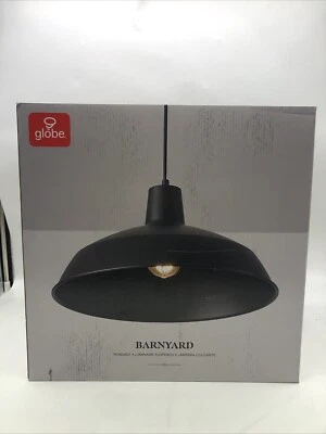 Colgante Globo Eléctrico 1 Luz Negro Mate Luz Granero * Foto 1 de 4