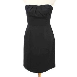 The Limited Size 4 Black Textured Strapless Women's Empire Waist Dress CC05 - Bild 1 von 4