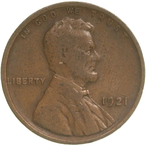 1921 (P) Lincoln Wheat Cent Good Penny GD Cover