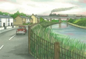 the old Morriston Canal, Swansea - Greetings Card - Tony Paultyn - Picture 1 of 2