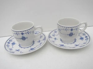 Pair of Mason's Denmark Blue Espresso Coffee Cups & Saucers - Picture 1 of 4