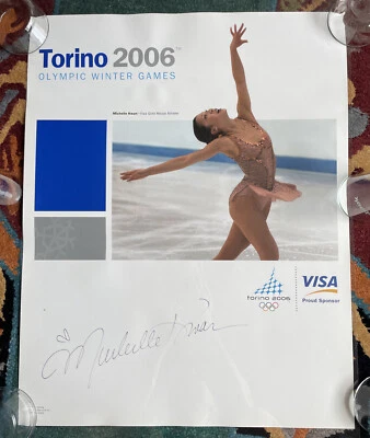 2006 Torino Olympics Gold Medalist Michelle Kwan Signed poster - Image 1 of 4