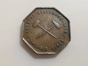 ARGENTINA BUENOS AIRES MEDALLA 1896 ROMAN BRAVO AVENIDA SAN MARTIN 326 30mm - Picture 1 of 2