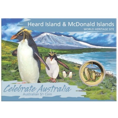 Celebrate Australia 2010 MACARONI PENGUIN Heard & McDonald Islands $1 FULL OGP - Image 1 of 2