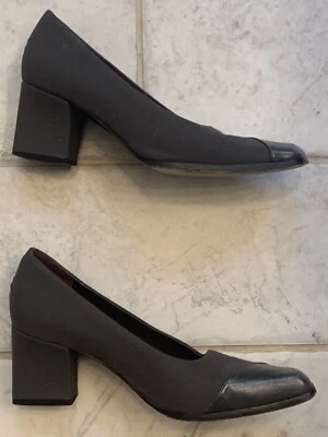 Zapatos de salón Martinez Valero para mujer 4,5 negros de tacón ancho punta cuadrada de cuero clásico trabajo Foto 1 de 4